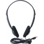 Exertis Connect Headset on-ear com microfone, jack de 3,5 mm, preto (059204)