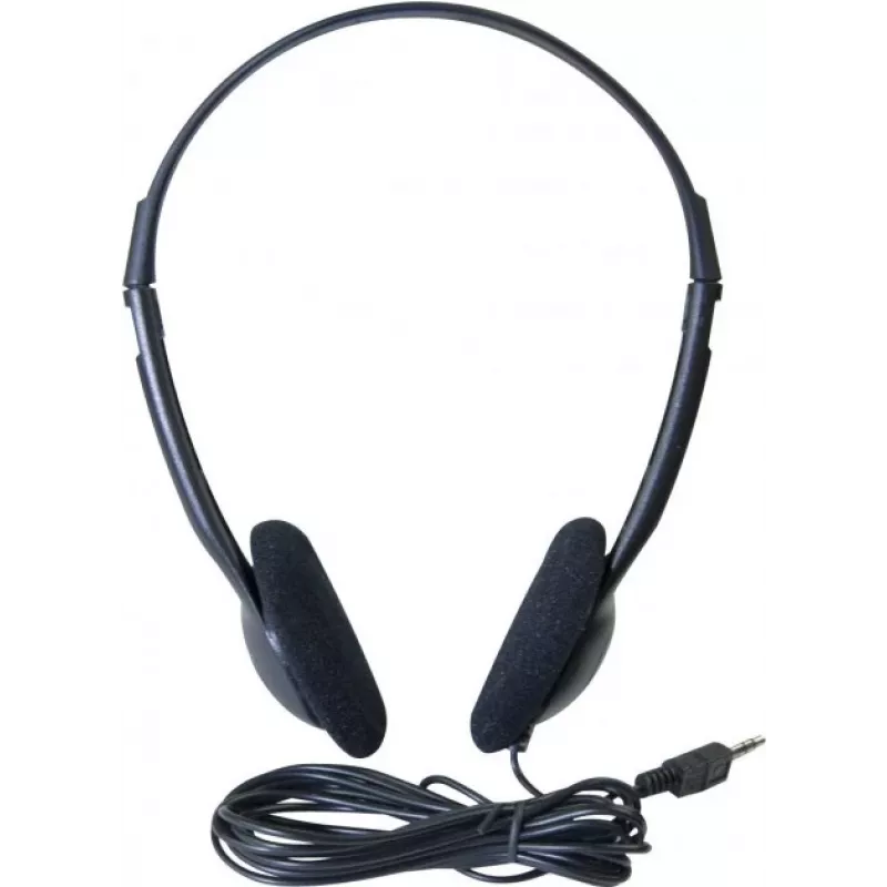 Exertis Connect Headset on-ear com microfone, jack de 3,5 mm, preto (059204)