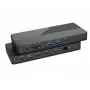 EXERTIS CONNECT Switch KVM com docking station, HDMI 4K Ultra HD, LAN, hub USB de 4 portas, áudio, leitor de cartões (061110)