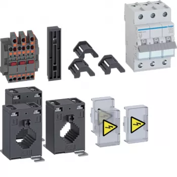 HAGER ZY2505LM conjunto de transformadores de corrente 250/5 A, classe 1, 2,5 VA