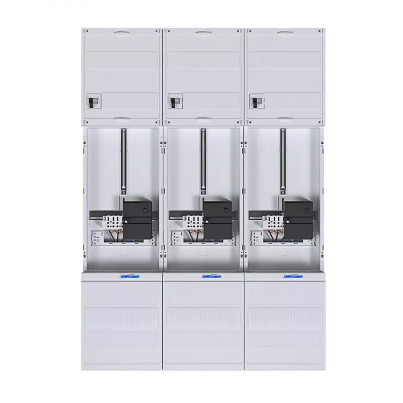 HAGER armário de contadores completo 3 pontos universal Hessen 1050mm 3 campos ZL34C4N