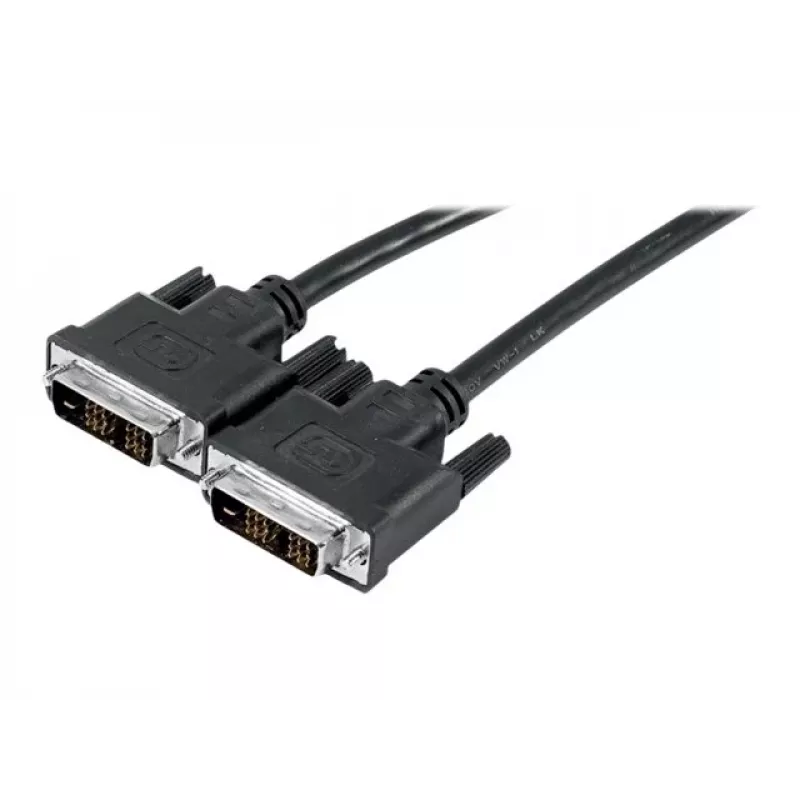 EXERTIS CONNECT cabo de monitor DVI-D Single Link, ficha macho para macho, 18+1 pinos, 1,0 m, preto 127471