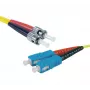 Exertis Connect cabo de patch de fibra ótica ST/UPC para SC/UPC monomodo duplex, 2m, OS2, LSZH, amarelo 392882