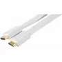 EXERTIS CONNECT cabo HDMI High Speed plano, conectores dourados, ficha HDMI Type-A macho para ficha Type-A macho, branco, 1,8 m 128312