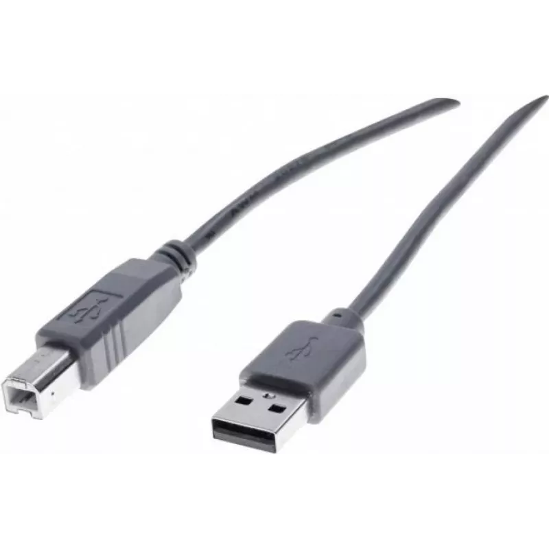 Cabo USB 2.0 Exertis Connect 532408, USB-A para USB-B, 1,8 m, cinzento