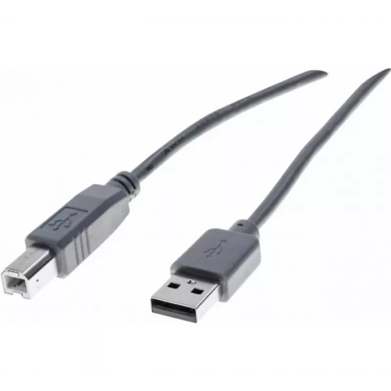 Cabo USB 2.0 Exertis Connect 532408, USB-A para USB-B, 1,8 m, cinzento