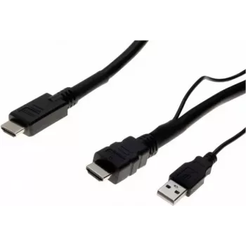 Cabo HDMI Exertis Connect High Speed com Ethernet, 4K 60Hz, amplificação ativa, 10m, preto 128944