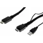Cabo HDMI Exertis Connect High Speed com Ethernet, 4K 60Hz, amplificação ativa, 10m, preto 128944