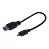 Cabo adaptador Micro USB OTG EXERTIS CONNECT, USB-A fêmea para Micro-B macho, 0,15 m, preto 532416