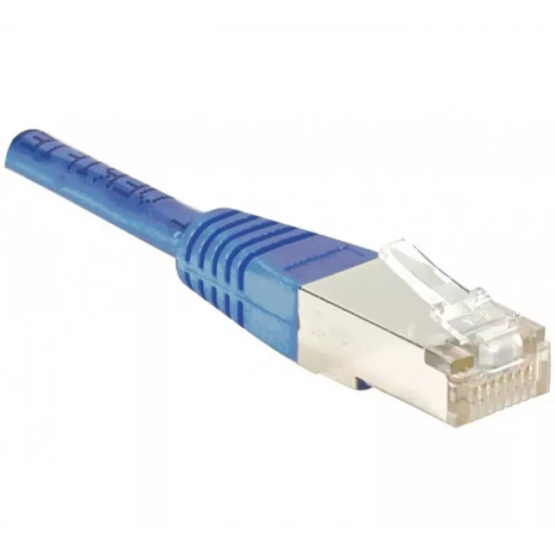 Cabo patch Cat6 F/UTP EXERTIS CONNECT, azul, 0,5 m, Slim Snagless Boot 842054