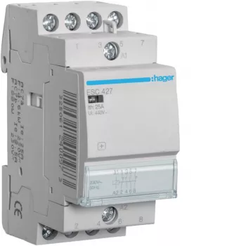 HAGER ESC427 Contator modular 25A 2NO+2NC 230V AC