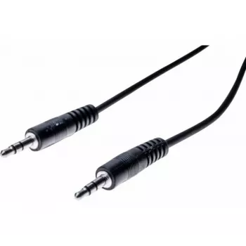 EXERTIS CONNECT Cabo de áudio estéreo 3,5 mm de 5 m, ficha macho para ficha macho, preto 108567