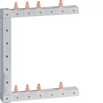 HAGER KCF563L Barra de fases vertical esquerda, 2 filas, 2 polos, 63 A, 12 módulos, tipo pino