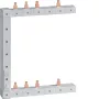 HAGER KCF563L Barra de fases vertical esquerda, 2 filas, 2 polos, 63 A, 12 módulos, tipo pino