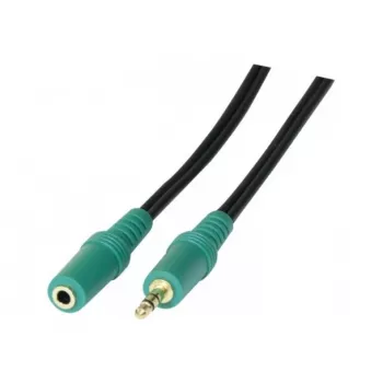 EXERTIS CONNECT Cabo de extensão de áudio estéreo 3,5mm M/F 3,0m preto 108865