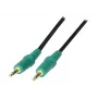 TECLINE Cabo de áudio, jack estéreo 3,5 mm macho para macho, 5,0 m, preto 108897