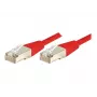 EXERTIS CONNECT Cabo de rede Cat.6 F/UTP, vermelho, 7,0 m, Slim Snagless 243570