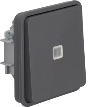 HAGER WNA021 Botão iluminado com contacto comutador, série W.1, branco polar