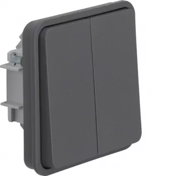 HAGER WNA040 Interruptor comutador duplo com tecla 2 vias W.1 branco polar