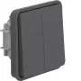 HAGER WNA040 Interruptor comutador duplo com tecla 2 vias W.1 branco polar