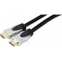 EXERTIS CONNECT Cabo HDMI de alta velocidade com Ethernet, banhado a ouro, entrançado, 1,5 m, preto 127899