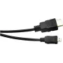 EXERTIS CONNECT cabo Micro-HDMI, High Speed com Ethernet, banhado a ouro, HDMI Type-A a Micro HDMI Type-D, 2,0 m 128495