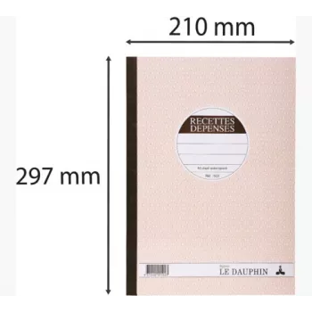Le Dauphin livro de receitas-despesas, 297 x 210 mm, dupli (1502D) - 1 bloco