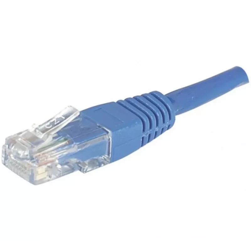 EXERTIS CONNECT cabo de rede CAT.6 U/UTP, 1,5 m, azul, RJ45, proteção da patilha 246740