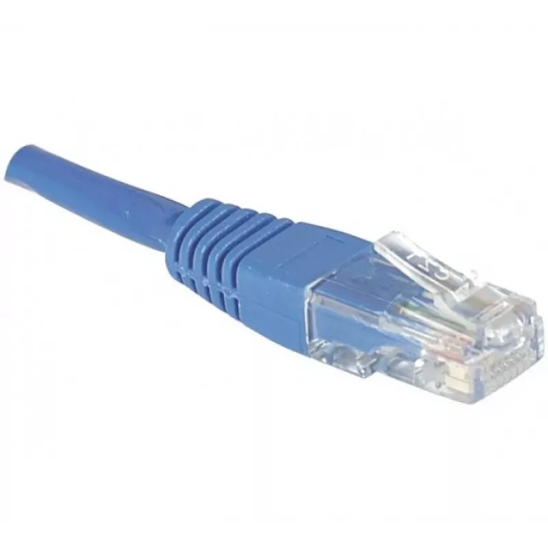 EXERTIS CONNECT cabo de rede CAT.6 U/UTP, 1,5 m, azul, RJ45, proteção da patilha 246740