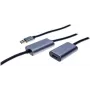 EXERTIS CONNECT cabo de extensão USB 3.0 ativo 10m, ficha macho USB-A a conector fêmea USB-A, 5Gbps, preto 149264