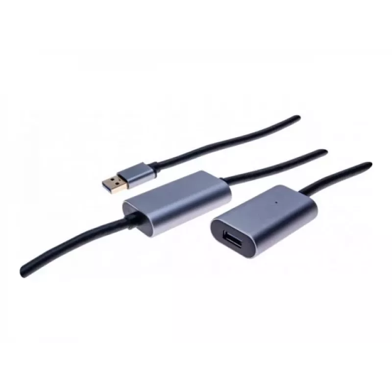 EXERTIS CONNECT cabo de extensão USB 3.0 ativo 10m, ficha macho USB-A a conector fêmea USB-A, 5Gbps, preto 149264