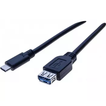 EXERTIS CONNECT cabo adaptador USB-C para USB-A, 50 cm, preto 150319
