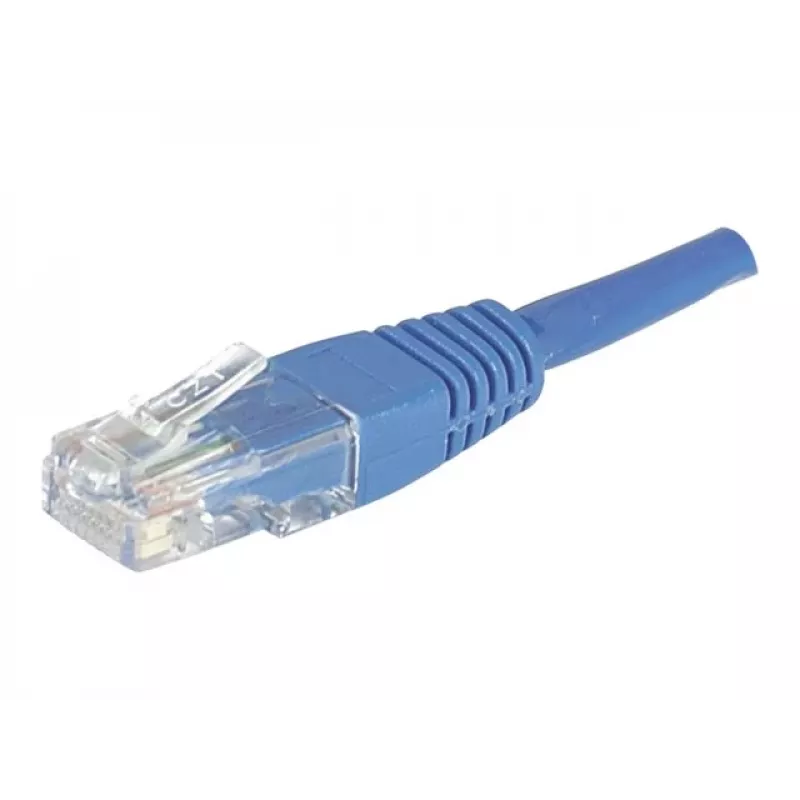 EXERTIS CONNECT cabo de rede CAT.6 U/UTP de cobre não blindado, azul, 15,0 m, RJ45 com proteção da patilha 246761