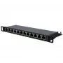 EXERTIS CONNECT patch panel Cat. 6A STP 10 polegadas 0,5U 12 portas, preto 257312