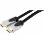 EXERTIS CONNECT cabo HDMI High-Speed com Ethernet, banhado a ouro, revestimento entrançado, 3,0 m, preto 127911