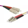 EXERTIS CONNECT cabo de rede de fibra ótica 10m LC/UPC a LC/UPC OM4 multimodo duplex, LSZH, violeta erika 392786