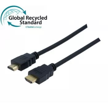 Exertis Connect cabo HDMI 2.0 High-Speed, 4K, ficha macho HDMI Type-A a ficha macho HDMI Type-A, banhado a ouro, preto, 1,0 m (127980)