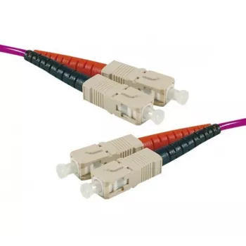 Cabo de patch de fibra ótica Exertis Connect OM4, SC duplex para SC duplex, UPC, 20 m, 50/125 µm, HD, 2 mm 392818