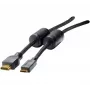 Cabo Mini-HDMI Exertis Connect, High-Speed-HDMI, banhado a ouro, ficha HDMI Type-A macho para ficha Mini-HDMI Type-C macho, 3,0 m 128280
