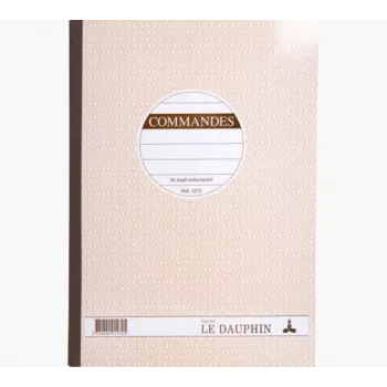 Formulários de encomenda Le Dauphin Manifold Commandes A4 com cópia, 2 partes, autocopiativo, 297 x 210 mm, 50 conjuntos por bloco 1272D