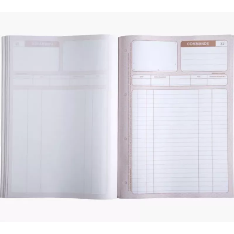 Formulários de encomenda Le Dauphin Manifold Commandes A4 com cópia, 2 partes, autocopiativo, 297 x 210 mm, 50 conjuntos por bloco 1272D