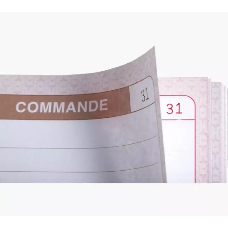 Formulários de encomenda Le Dauphin Manifold Commandes A4 com cópia, 2 partes, autocopiativo, 297 x 210 mm, 50 conjuntos por bloco 1272D