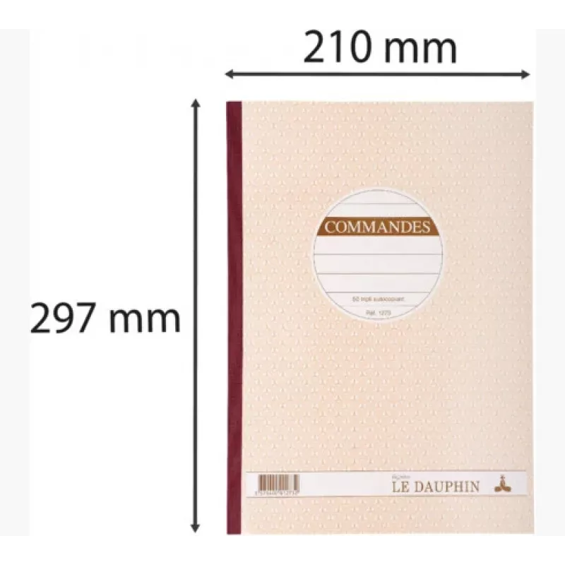 Formulários de encomenda Le Dauphin Manifold Commandes, 297 x 210 mm, triplicado (1273D) - 1 unid.