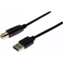Cabo Exertis Connect USB 2.0 Premium, banhado a ouro, USB A para USB B, 1,0 m, preto 532427