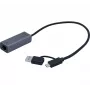 Adaptador de rede Exertis Connect USB 3.1 Gigabit Pro com conversor Type-C (310761)