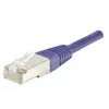 Cabo de patch Exertis Connect Cat6 F/UTP, violeta, 1,0 m, Slim Snagless Boot 234170