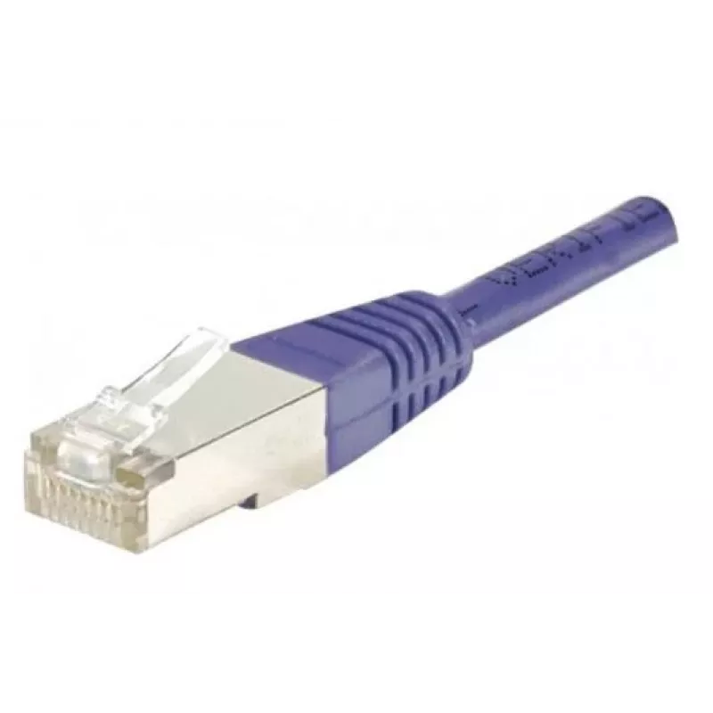 Cabo de patch Exertis Connect Cat6 F/UTP, violeta, 1,0 m, Slim Snagless Boot 234170