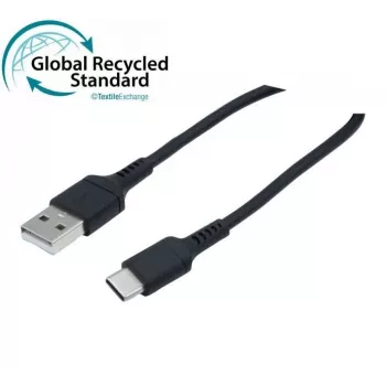 Cabo Exertis Connect USB 2.0, 60W, USB-A para USB-C, preto, 1,0 m (532555)