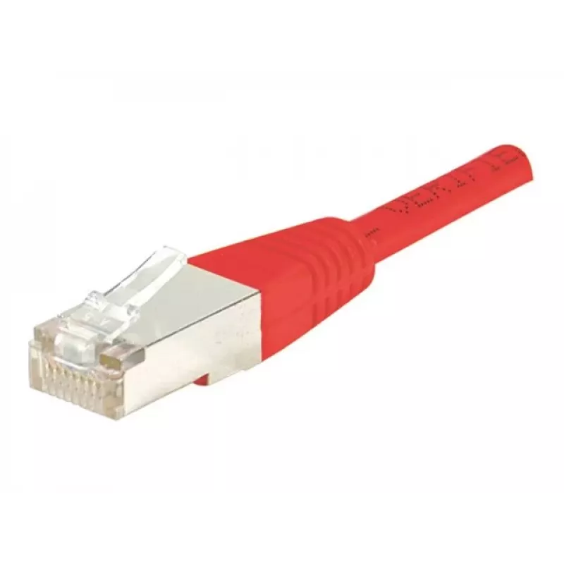 Cabo de patch EXERTIS CONNECT Cat.6 F/UTP, vermelho, 1,0 m, Slim Snagless Boot 842103