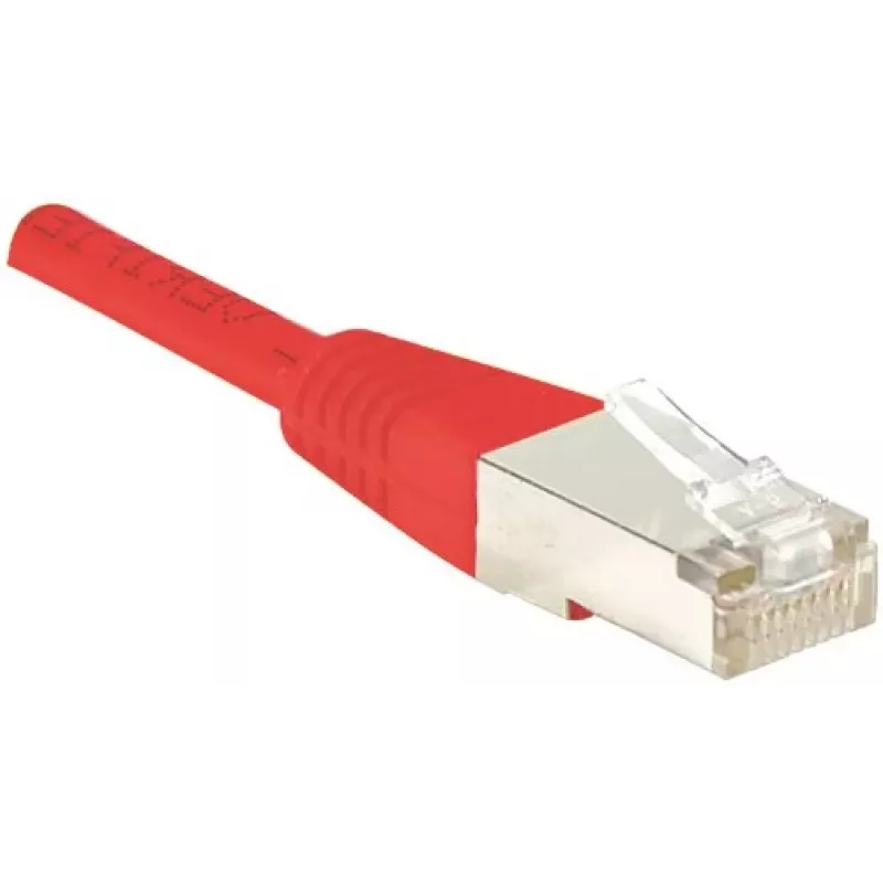 Cabo de patch EXERTIS CONNECT Cat.6 F/UTP, vermelho, 1,0 m, Slim Snagless Boot 842103